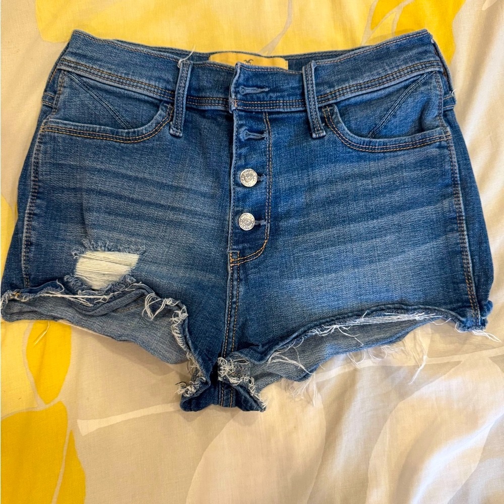 Hollister Blue Denim Short-Shorts